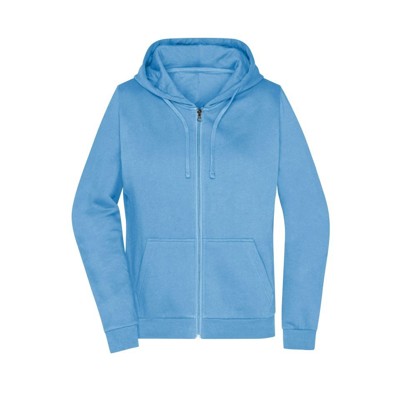 James & Nicholson - Damen Basic Kapuzen-Sweatjacke JN755, himmel-blau, Größe S