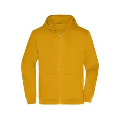 James & Nicholson - Herren Basic Kapuzen-Sweatjacke JN756, gold-gelb, Größe 3XL