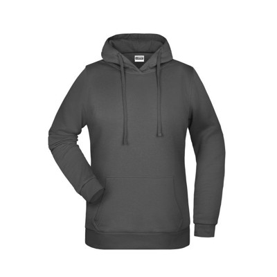 James & Nicholson - Damen Basic Kapuzensweatshirt JN795, graphit, Größe L