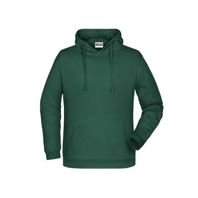 James & Nicholson - Herren Basic Kapuzensweatshirt JN796, dunkelgrün, Größe 4XL