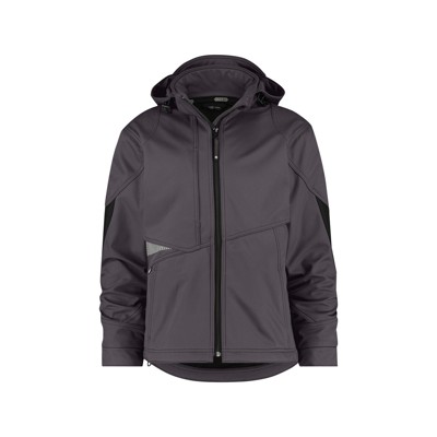 Dassy® - Gravity Softshell-Jacke, anthrazit/schwarz, Größe 3XL