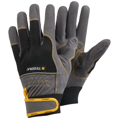 TEGERA® - Montagehandschuhe TEGERA 9220 PRO, Kat. II, schwarz/gelb/grau, Gr. 8