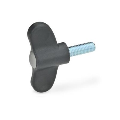 Ganter Norm® - 633-55-M8-20-DGR Flügelschrauben, Kunststoff