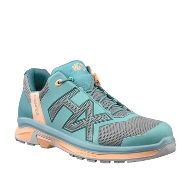 Haix - Halbschuh CONNEXIS Go GTX Ws low mint-coral, keine Sicherheitsklasse, blau/orange, UK 3.5 / EU 36