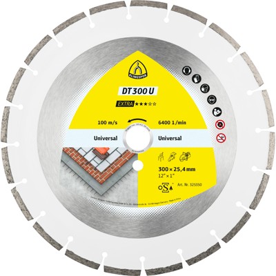KLINGSPOR - Diamanttrennscheibe DT 300 U, 350 x 2,8 x 30mm 20 Segmente 50,1 x 2,8 x 7mm