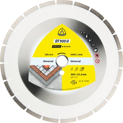 KLINGSPOR - Diamanttrennscheibe DT 900 U, 500 x 3,7 x 25,4mm 36 Segmente 40 x 3,7 x 10mm