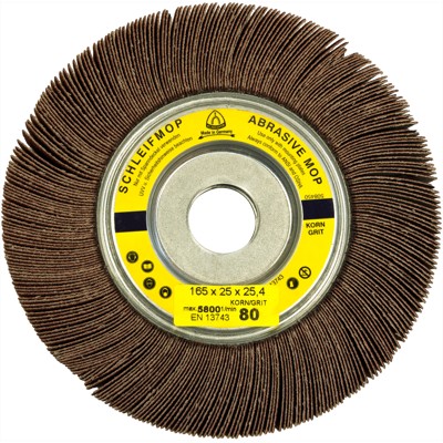 KLINGSPOR - SM 611 W Schleifmopräder LS 309 X, 165 x 25 x 25,4mm Korn 180, 5 Stück