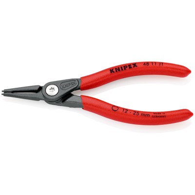 KNIPEX® - Innen-Sicherungsringzange 48 11 J1 SB gerade kunststoffüberz. 12-25mm