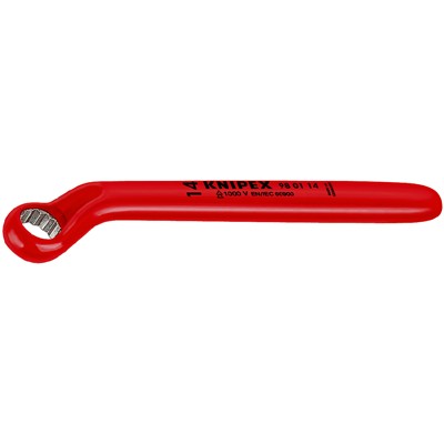 KNIPEX® - Einringschlüssel 98 01 19 gekr. isol. IEC 60900 DIN EN 60900 SW 19mm 225mm