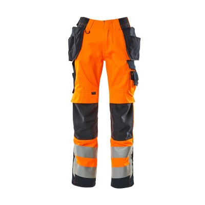 MASCOT® - Wigan Hose mit Hängetaschen SAFE SUPREME, hi-vis Orange/Schwarzblau, Größe 90C56