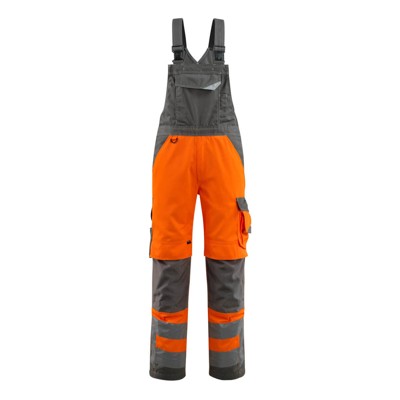 MASCOT® - Newcastle Latzhose mit Knietaschen - SAFE SUPREME - hi-vis Orange/Dunkelanthrazit, Gr. 90C50