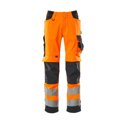 MASCOT® - Kendal Hose mit Knietaschen SAFE SUPREME, hi-vis Orange/Schwarzblau, Größe 82C60