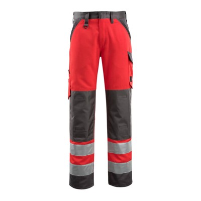 MASCOT® - Maitland Hose mit Knietaschen - SAFE LIGHT - hi-vis Rot/Dunkelanthrazit, Gr. 90C48