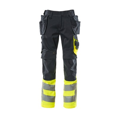 MASCOT® - Hose mit Hängetaschen SAFE SUPREME, Schwarzblau/hi-vis Gelb, Größe 82C66