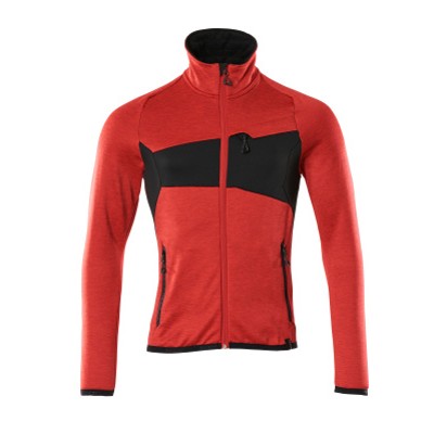 MASCOT® - Fleecepullover ACCELERATE mit Reißverschluss Verkehrsrot/Schwarz 18103-316-20209, Größe 2XL