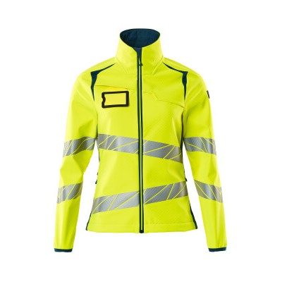 MASCOT® - Soft Shell Jacke ACCELERATE SAFE, hi-vis Gelb/Dunkelpetroleum, Größe 5XL