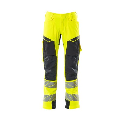 MASCOT® - Hose mit Knietaschen ACCELERATE SAFE, hi-vis Gelb/Schwarzblau, Größe 76C48