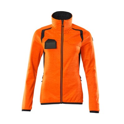 MASCOT® - Fleecepullover mit Reißverschluss - ACCELERATE SAFE - hi-vis Orange/Schwarzblau, Gr. S
