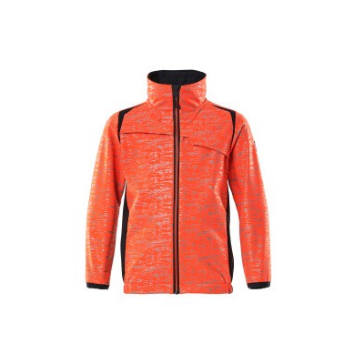 MASCOT® - Soft Shell Jacke ACCELERATE SAFE für Kinder Hi-vis Rot/Schwarzblau 19902-291-22210, Größe 104