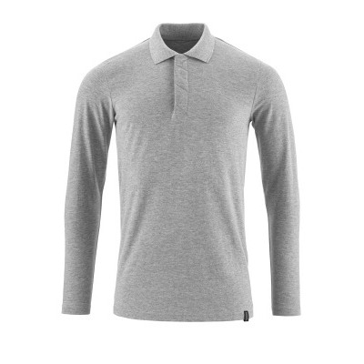 MASCOT® - Polo-Shirt, Langarm CROSSOVER, Grau-meliert, Größe 2XL-ONE