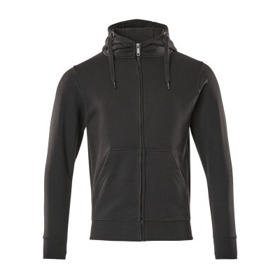 MASCOT® - Kapuzensweatshirt mit Reißverschluss CROSSOVER, Schwarz, Größe 2XL