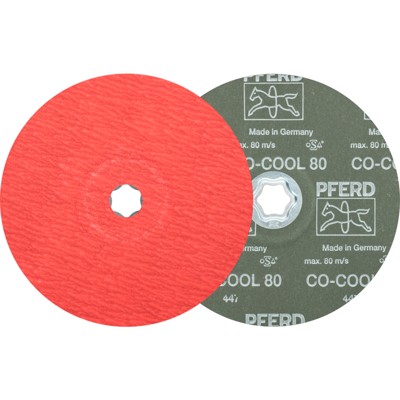 PFERD - COMBICLICK Keramikkorn Fiberscheibe Ø 180mm CO-COOL80 für Edelstahl