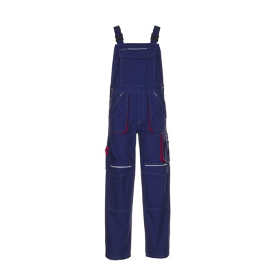 Planam - Latzhose 2832 marine/rot, Größe 102