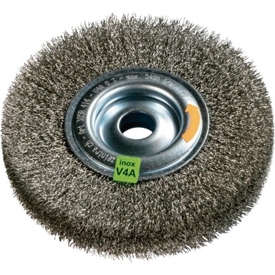 zeintra® - Scheibenbürste 305R ø200 x 30mm, Edelstahldraht ø0,3mm gewellt