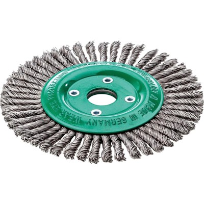 LESSMANN® - Pipelinebürste Edelstahl 125 x 6mm gezopft 0,5mm