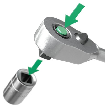 STAHLWILLE® - 3/8" (10mm) Feinzahn-Gelenkknarre RSW.4.5° L.300mm