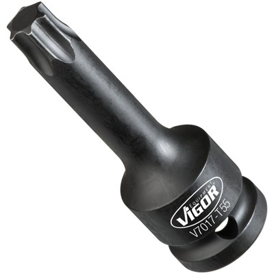 VIGOR® - VIGOR Schlagschrauber Schraubendreher-Einsatz ∙ V7017-T55 ∙ Vierkant12,5 mm (1/2 Zoll) ∙ T Profil ∙ T55