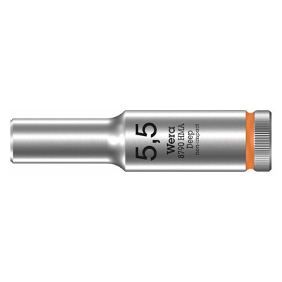 Wera® - 8790 HMA Deep Steckschlüsseleinsatz mit 1/4"-Antrieb, 5,5 x 50mm