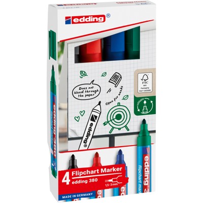 edding - 380 Flipchartmarker sortiert 4St Set